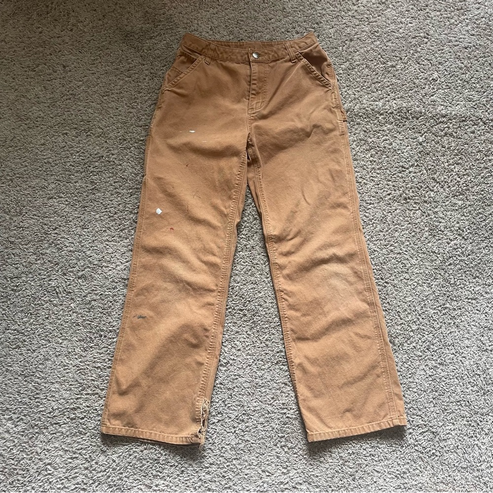 Carhartt Pants Youth 16 Brown Y2K Carpenter Utility Cargo BN8311-B Adjustable